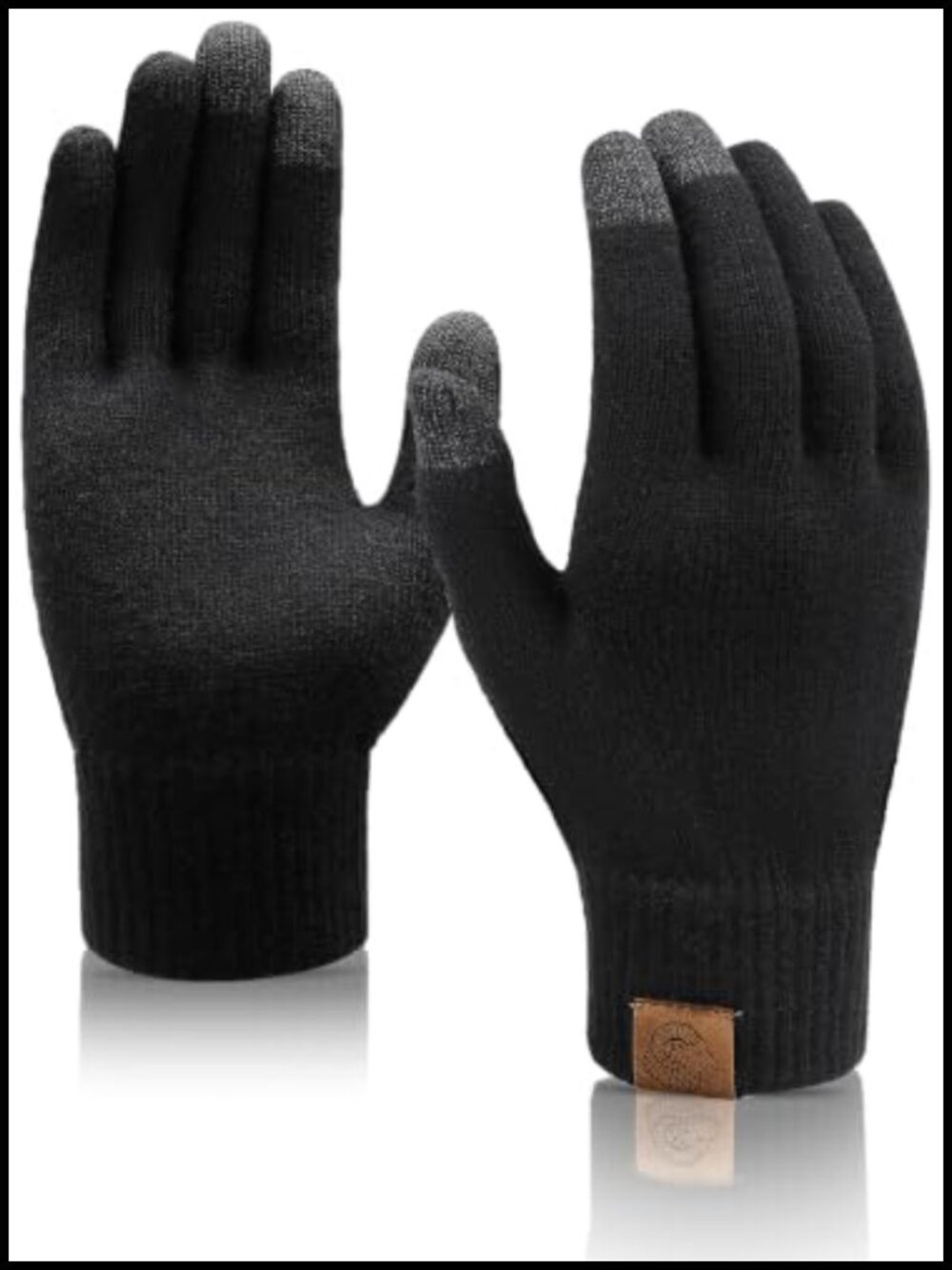 Superfine Merino Wool Winter Gloves Touch Screen Men Large